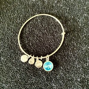 Alex and Ani blue aquamarine topaz bracelet